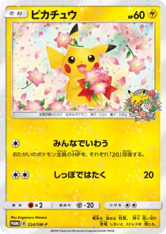 Pikachu 224, Sun & Moon Promos Japanese card