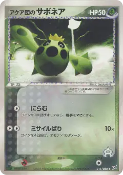 Team Aqua's Cacnea 011/080, Magma vs Aqua: Two Ambitions Japanese card
