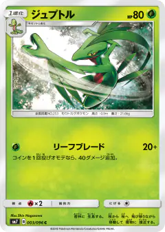 Grovyle 003/096, Sky-Splitting Charisma Japanese card